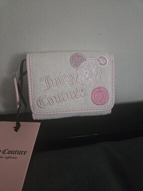 Juicy Couture Pink Embroidered Tri-Fold Wallet